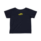 "Caution: Cuteness Overload" — Baby T‑Shirt (Yellow Warning Sign) - 314 Originals