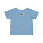"Caution: Cuteness Overload" — Baby T‑Shirt (Yellow Warning Sign) - 314 Originals