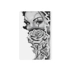 Chicano Clown Rose Temporary Tattoo — Black & Gray Floral Face Art - 314 Originals