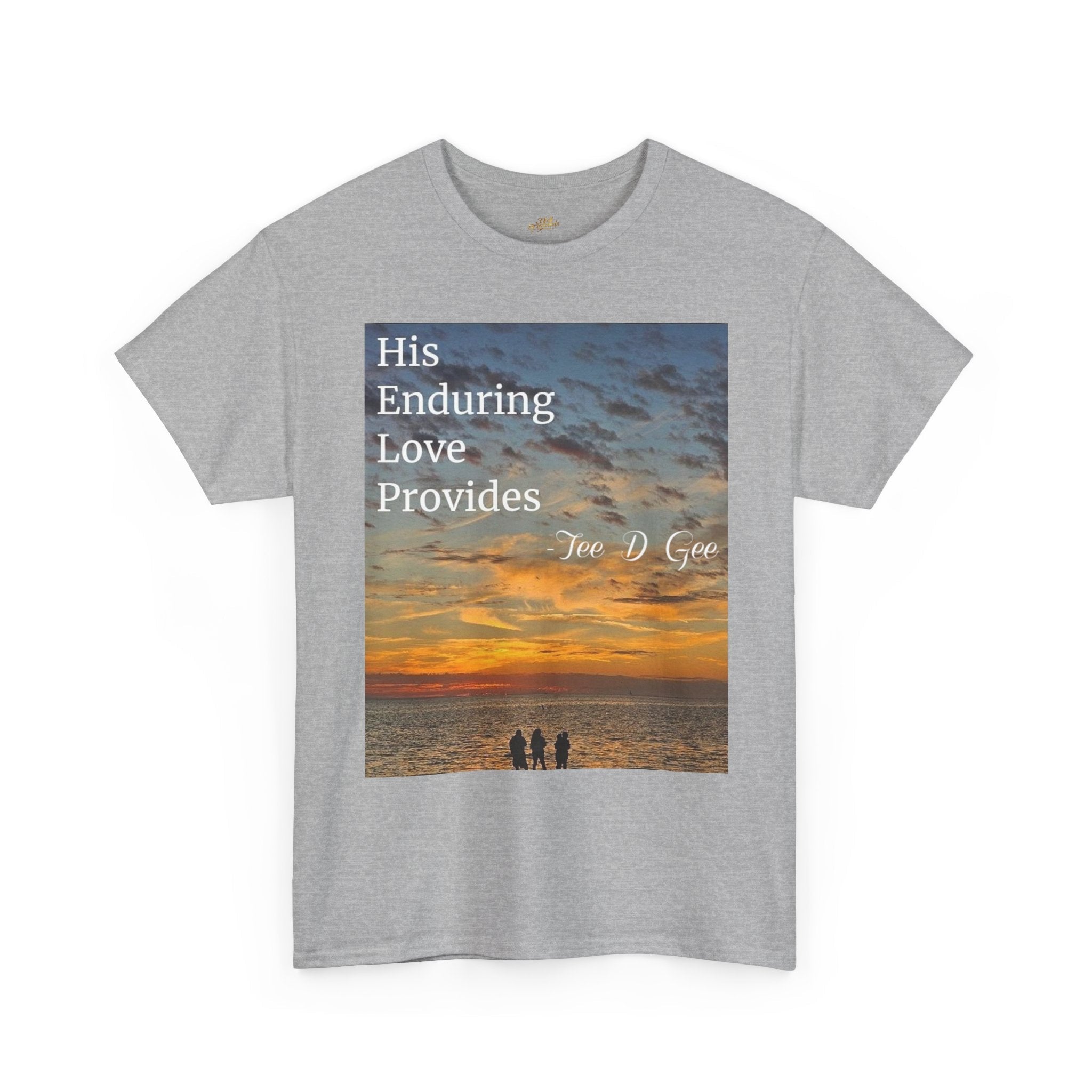 Christian Sunset T‑Shirt – "His Enduring Love Provides" Inspirational Gospel Tee - 314 Originals