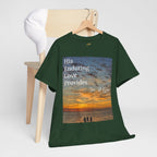 Christian Sunset T‑Shirt – "His Enduring Love Provides" Inspirational Gospel Tee - 314 Originals