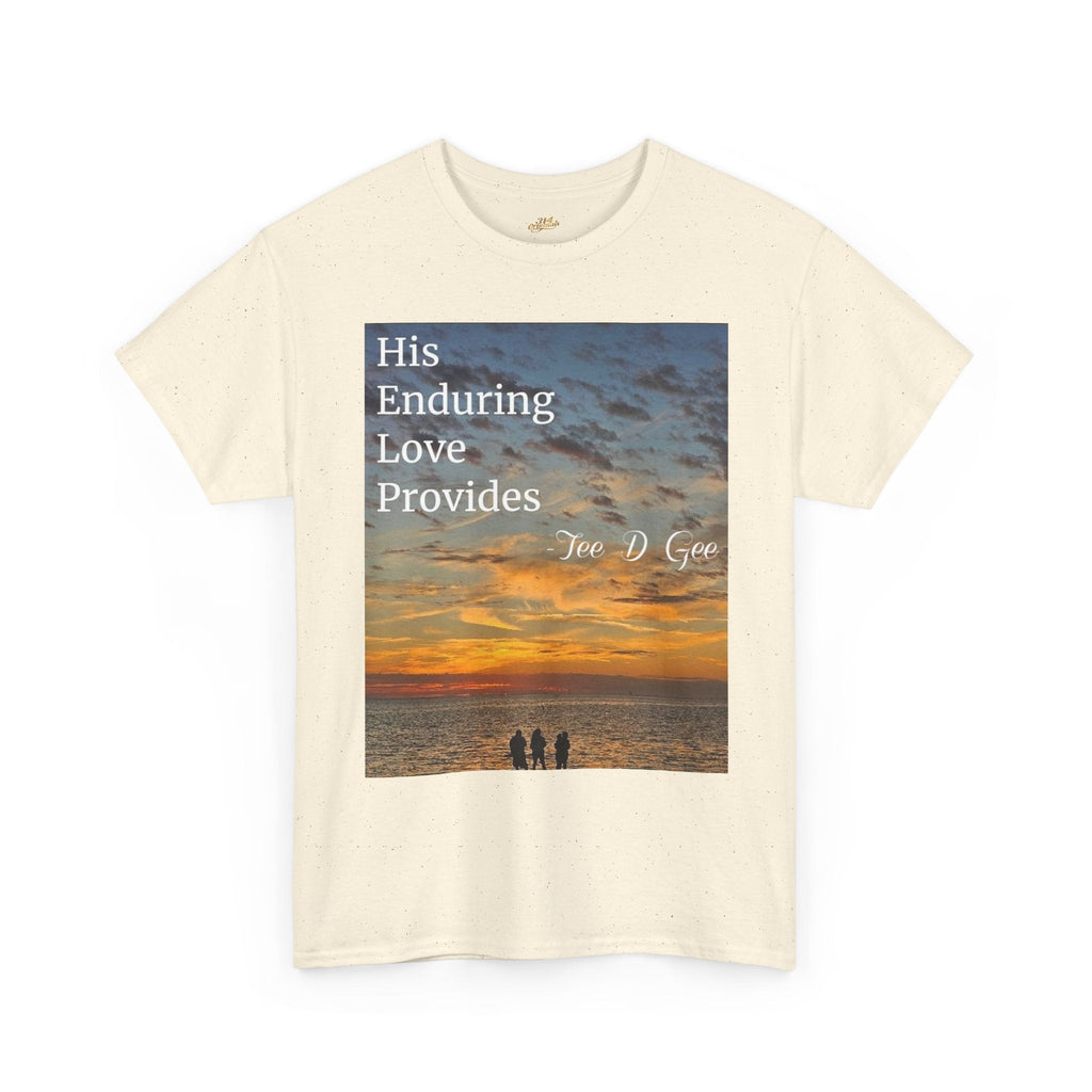 Christian Sunset T‑Shirt – "His Enduring Love Provides" Inspirational Gospel Tee - 314 Originals