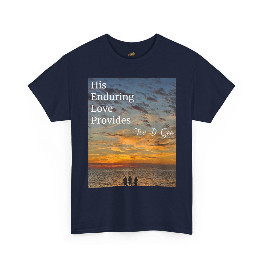 Christian Sunset T‑Shirt – "His Enduring Love Provides" Inspirational Gospel Tee - 314 Originals