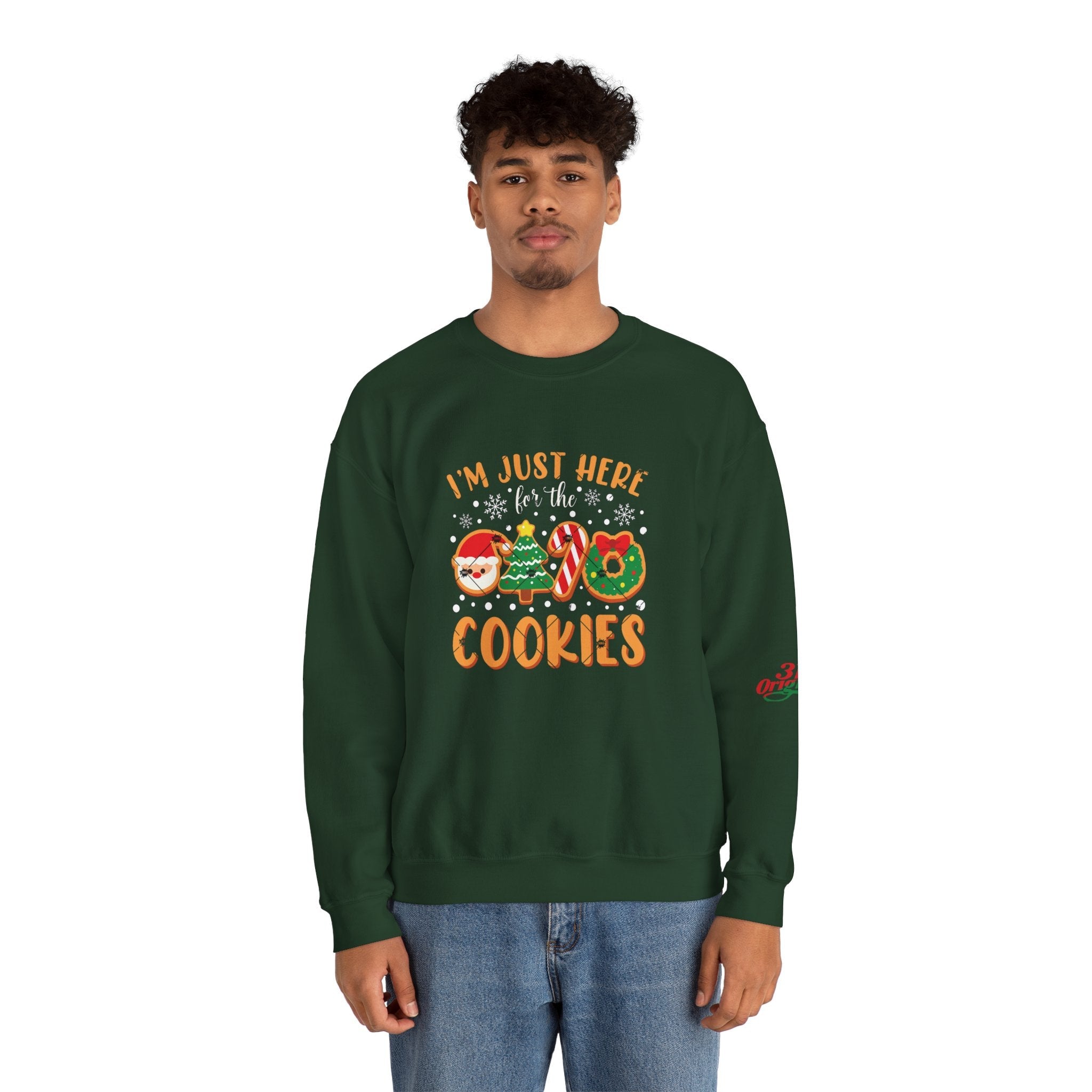 Christmas Cookie Sweatshirt - "I'm Just Here for the Cookies" Holiday Crewneck - 314 Originals