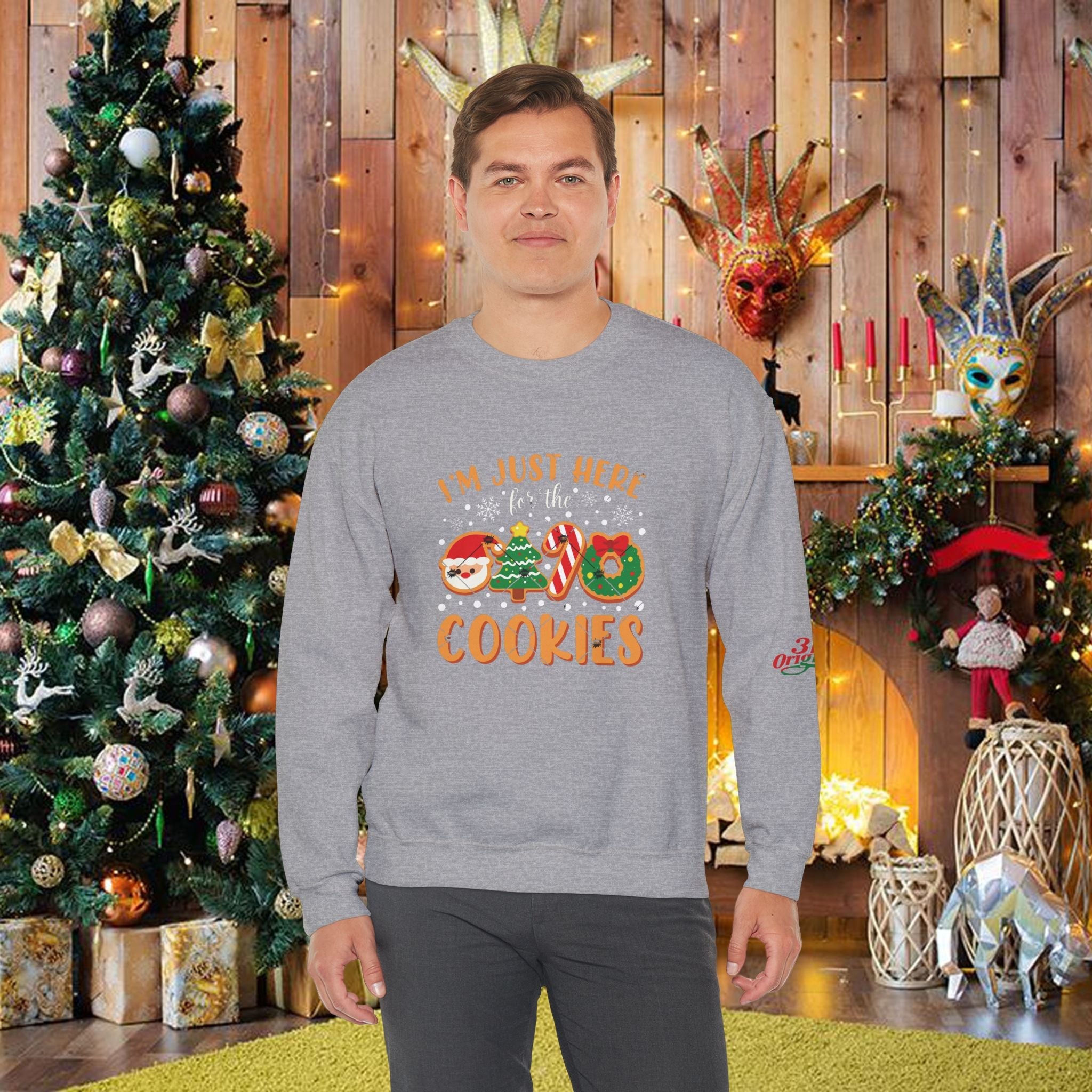 Christmas Cookie Sweatshirt - "I'm Just Here for the Cookies" Holiday Crewneck - 314 Originals