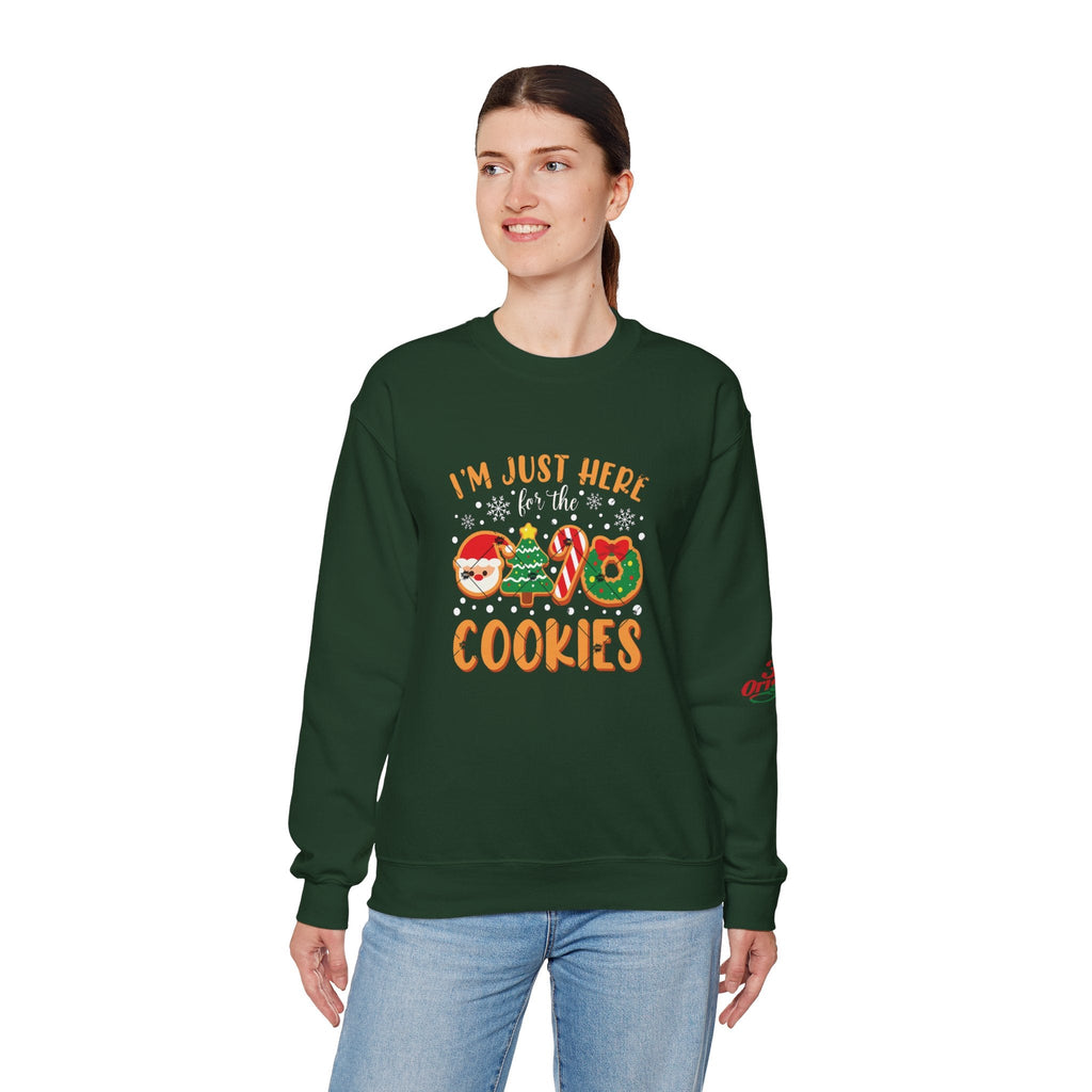 Christmas Cookie Sweatshirt - "I'm Just Here for the Cookies" Holiday Crewneck - 314 Originals
