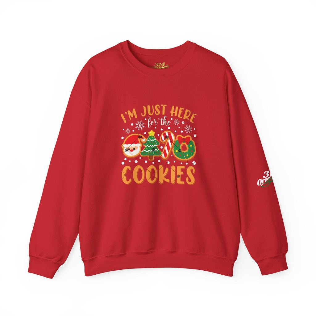 Christmas Cookie Sweatshirt - "I'm Just Here for the Cookies" Holiday Crewneck - 314 Originals