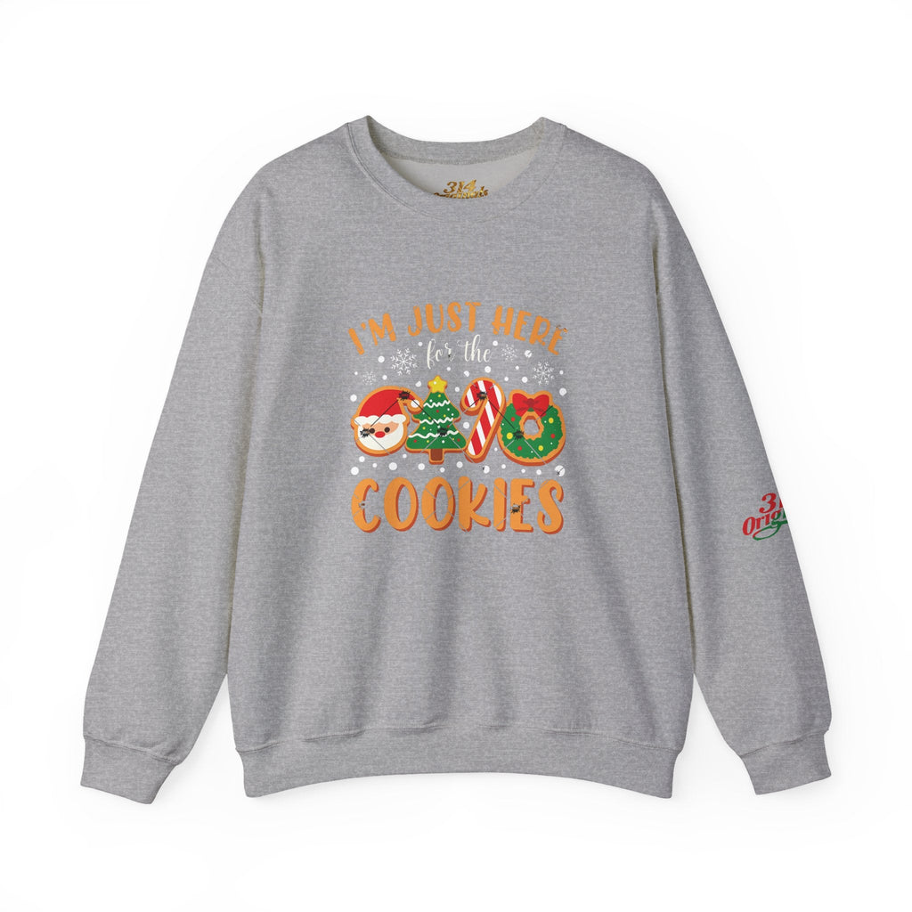 Christmas Cookie Sweatshirt - "I'm Just Here for the Cookies" Holiday Crewneck - 314 Originals