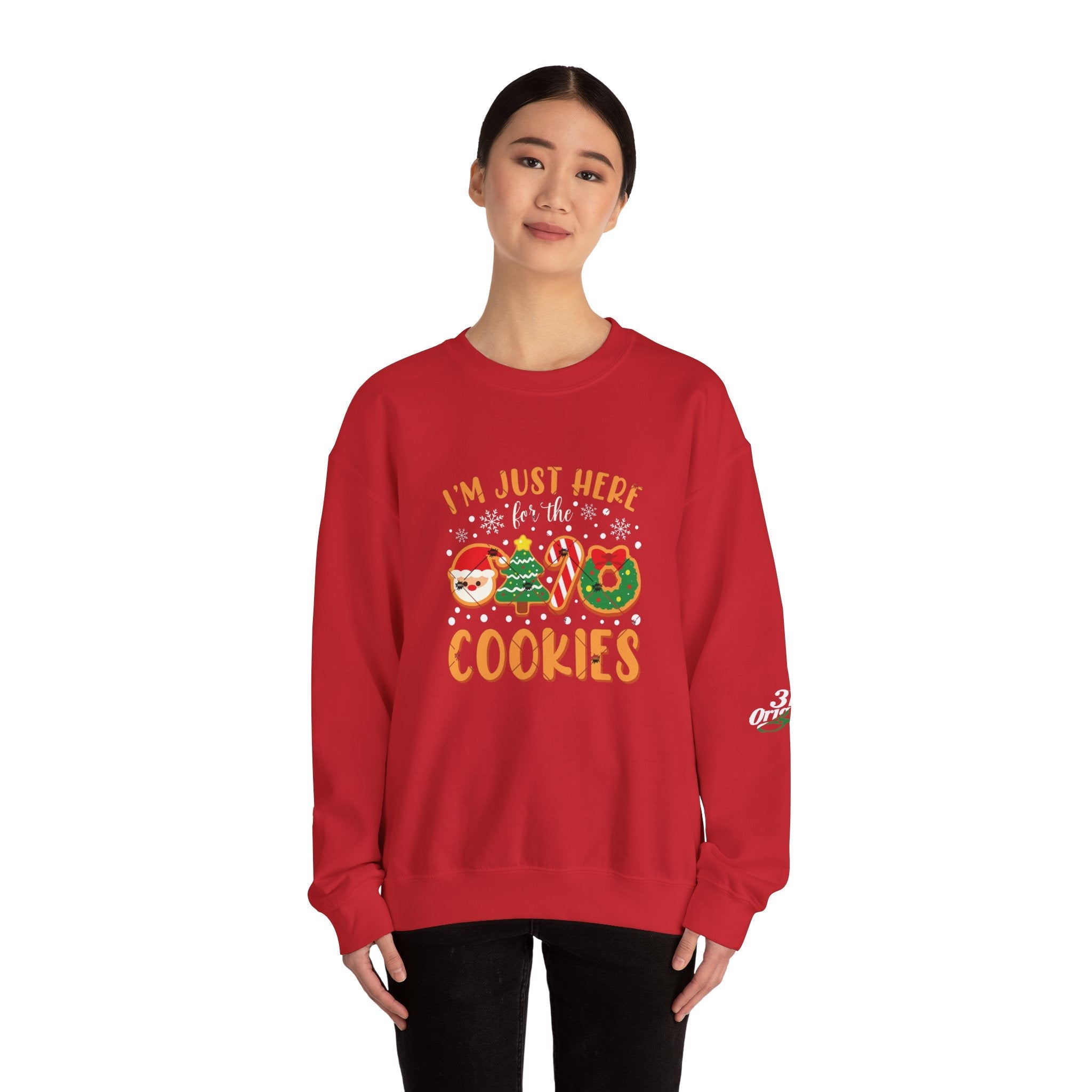 Christmas Cookie Sweatshirt - "I'm Just Here for the Cookies" Holiday Crewneck - 314 Originals