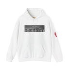City Skyline Hoodie — Black & White Waterfront Panorama Pullover - 314 Originals