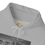 City Skyline Hoodie — Black & White Waterfront Panorama Pullover - 314 Originals