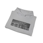 City Skyline Hoodie — Black & White Waterfront Panorama Pullover - 314 Originals