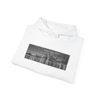 City Skyline Hoodie — Black & White Waterfront Panorama Pullover - 314 Originals