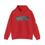 City Skyline Hoodie — Black & White Waterfront Panorama Pullover - 314 Originals