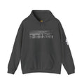 City Skyline Hoodie — Black & White Waterfront Panorama Pullover - 314 Originals