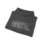 City Skyline Hoodie — Black & White Waterfront Panorama Pullover - 314 Originals