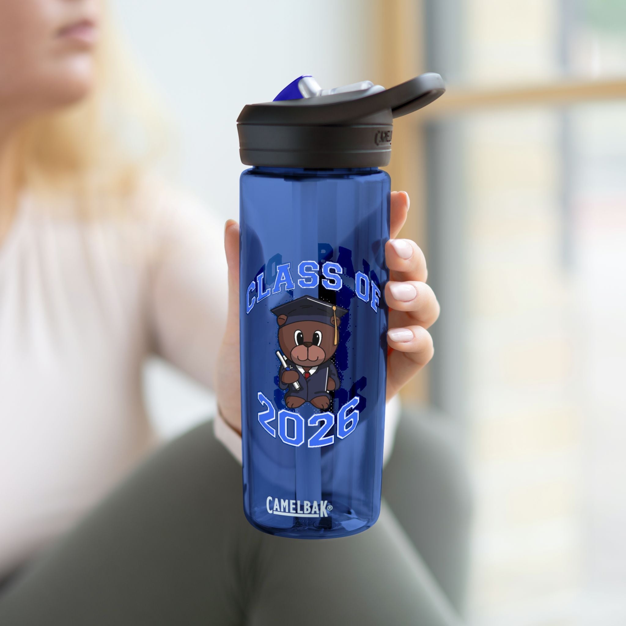 Class of 2026 Graduation Bear Design Water Bottle - 314 Originals