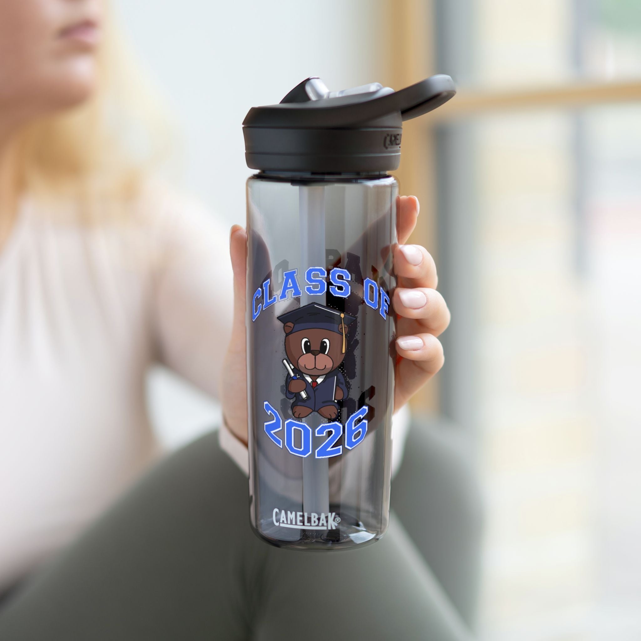 Class of 2026 Graduation Bear Design Water Bottle - 314 Originals