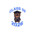 Class of 2026 Graduation Bear Sticker — Cute Cap & Gown Kiss-Cut Sticker for Students - 314 Originals