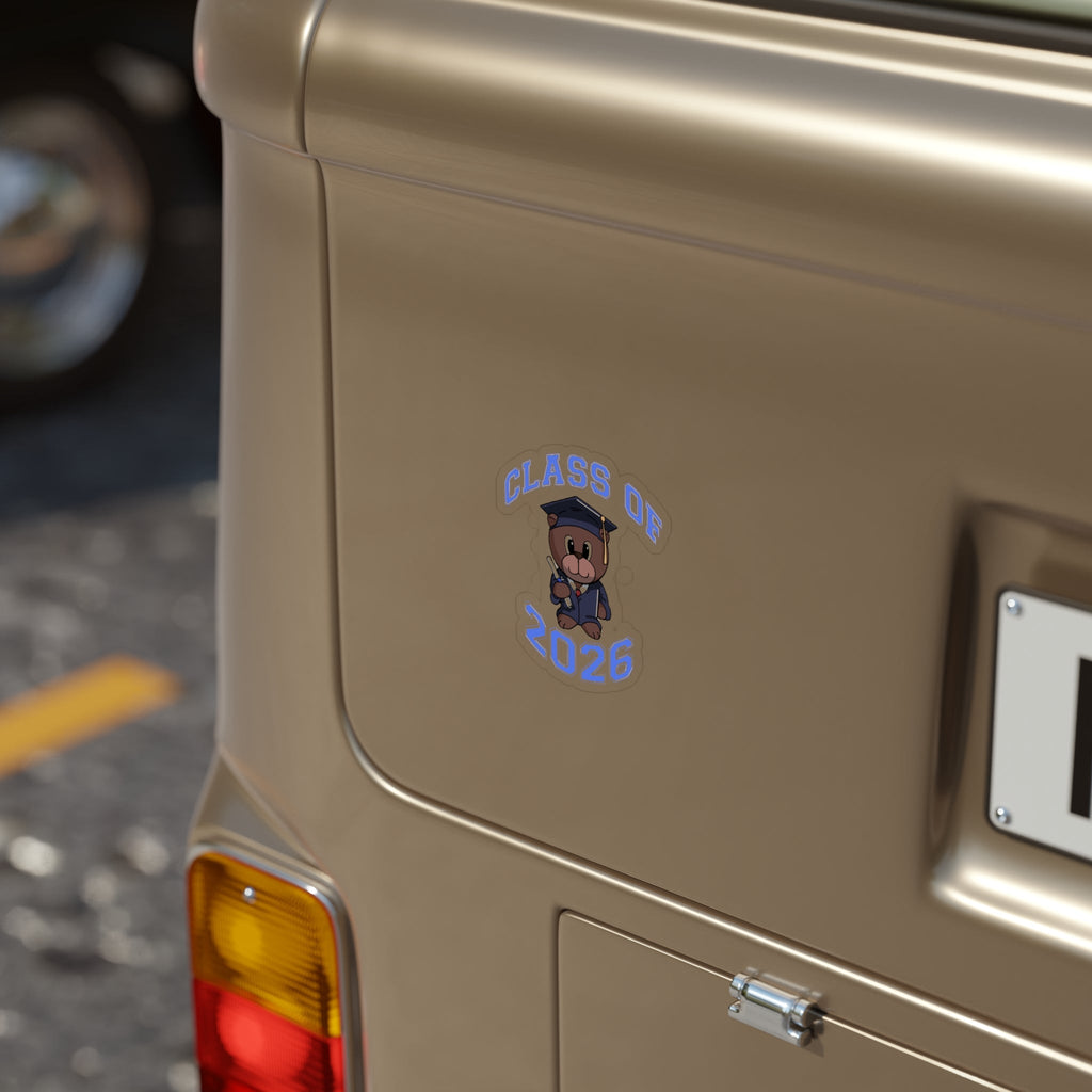 Class of 2026 Graduation Bear Sticker — Transparent Die-Cut Outdoor Sticker - 314 Originals