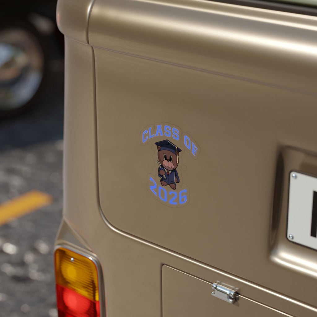 Class of 2026 Graduation Bear Sticker — Transparent Die-Cut Outdoor Sticker - 314 Originals