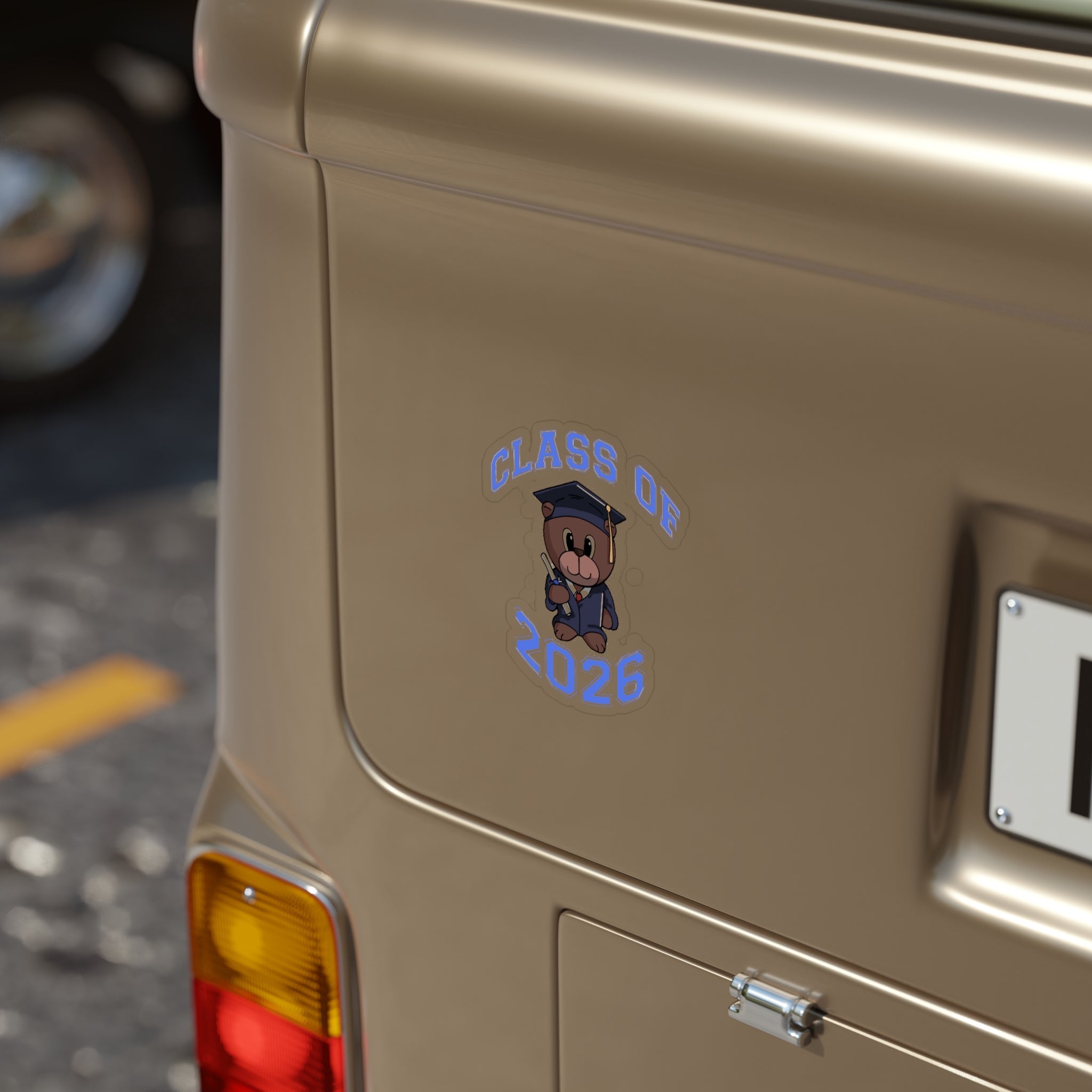 Class of 2026 Graduation Bear Sticker — Transparent Die-Cut Outdoor Sticker - 314 Originals