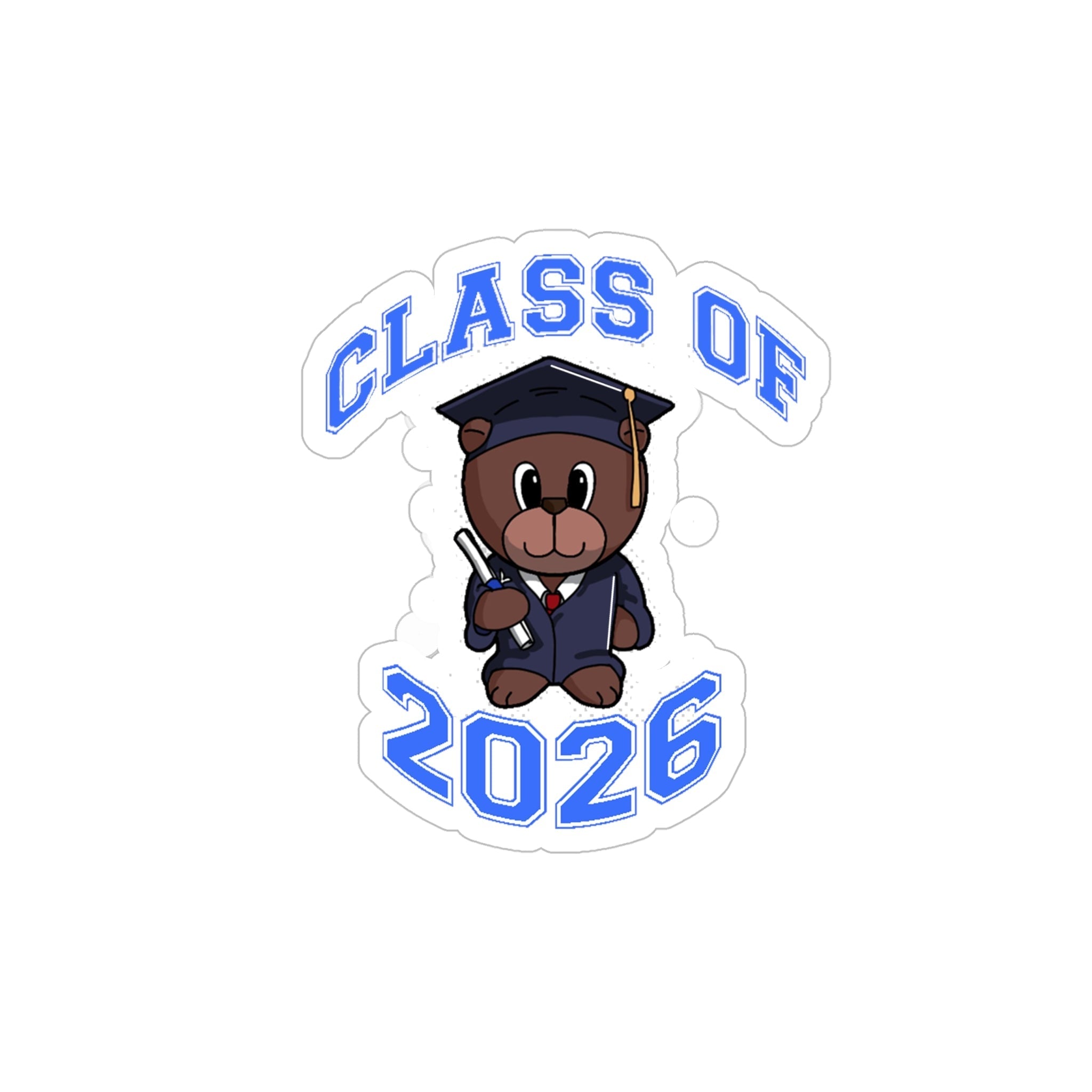 Class of 2026 Graduation Bear Sticker — Transparent Die-Cut Outdoor Sticker - 314 Originals