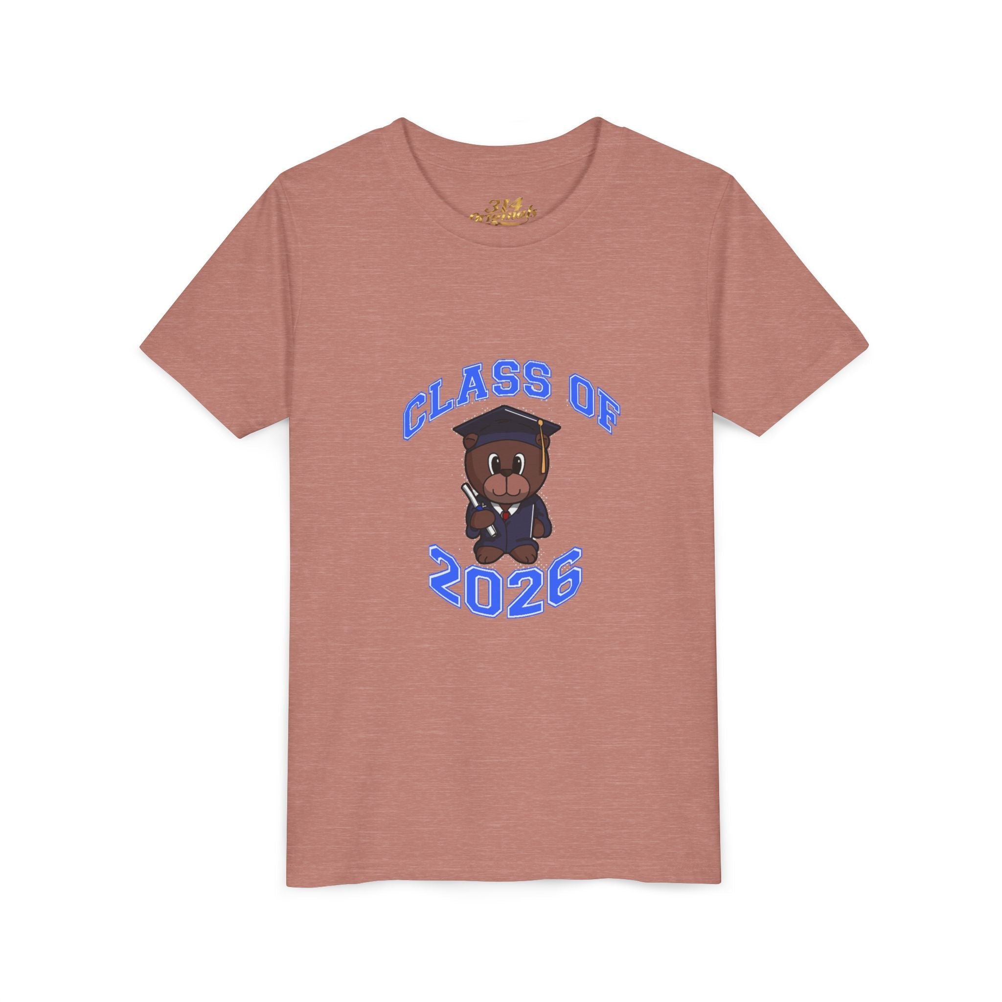Class of 2026 Kids Graduation T‑Shirt — Cute Graduate Bear Youth Tee - 314 Originals