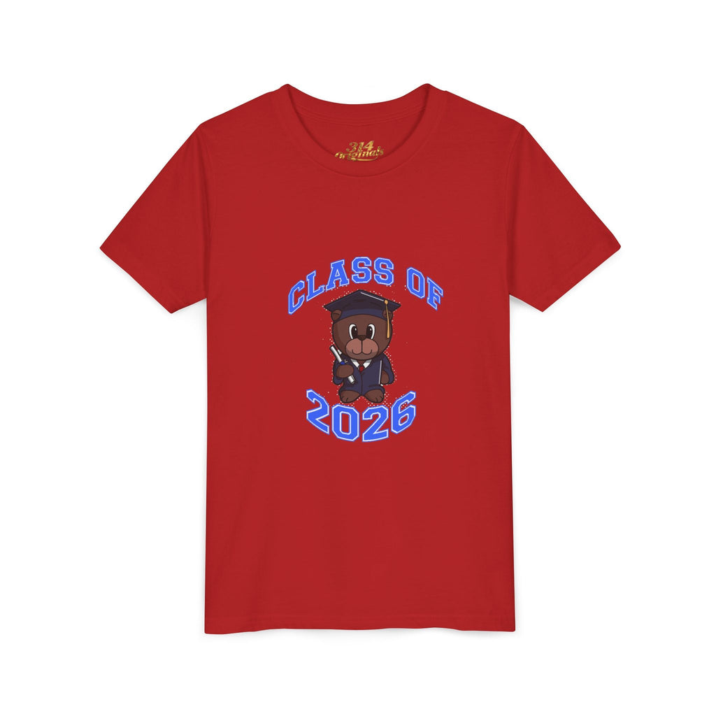 Class of 2026 Kids Graduation T‑Shirt — Cute Graduate Bear Youth Tee - 314 Originals