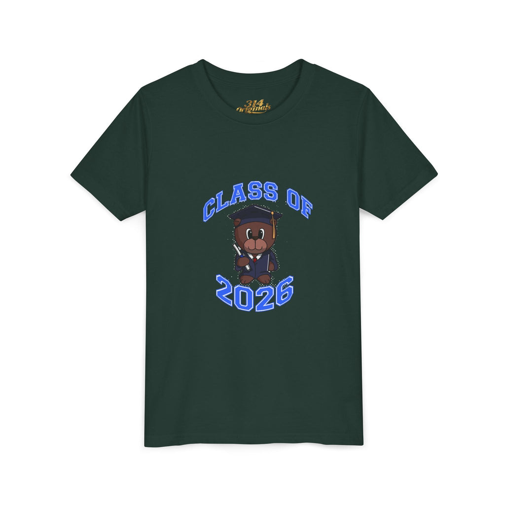 Class of 2026 Kids Graduation T‑Shirt — Cute Graduate Bear Youth Tee - 314 Originals