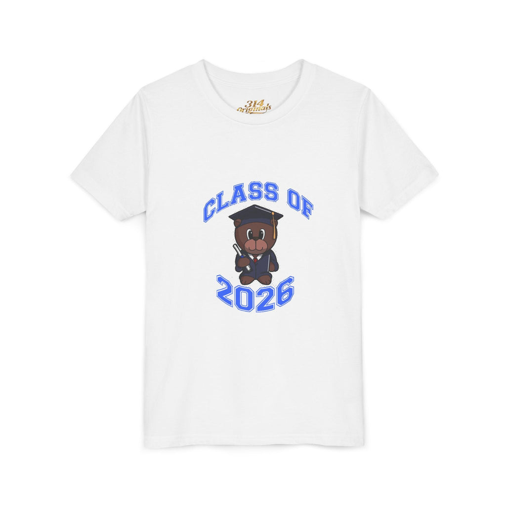 Class of 2026 Kids Graduation T‑Shirt — Cute Graduate Bear Youth Tee - 314 Originals