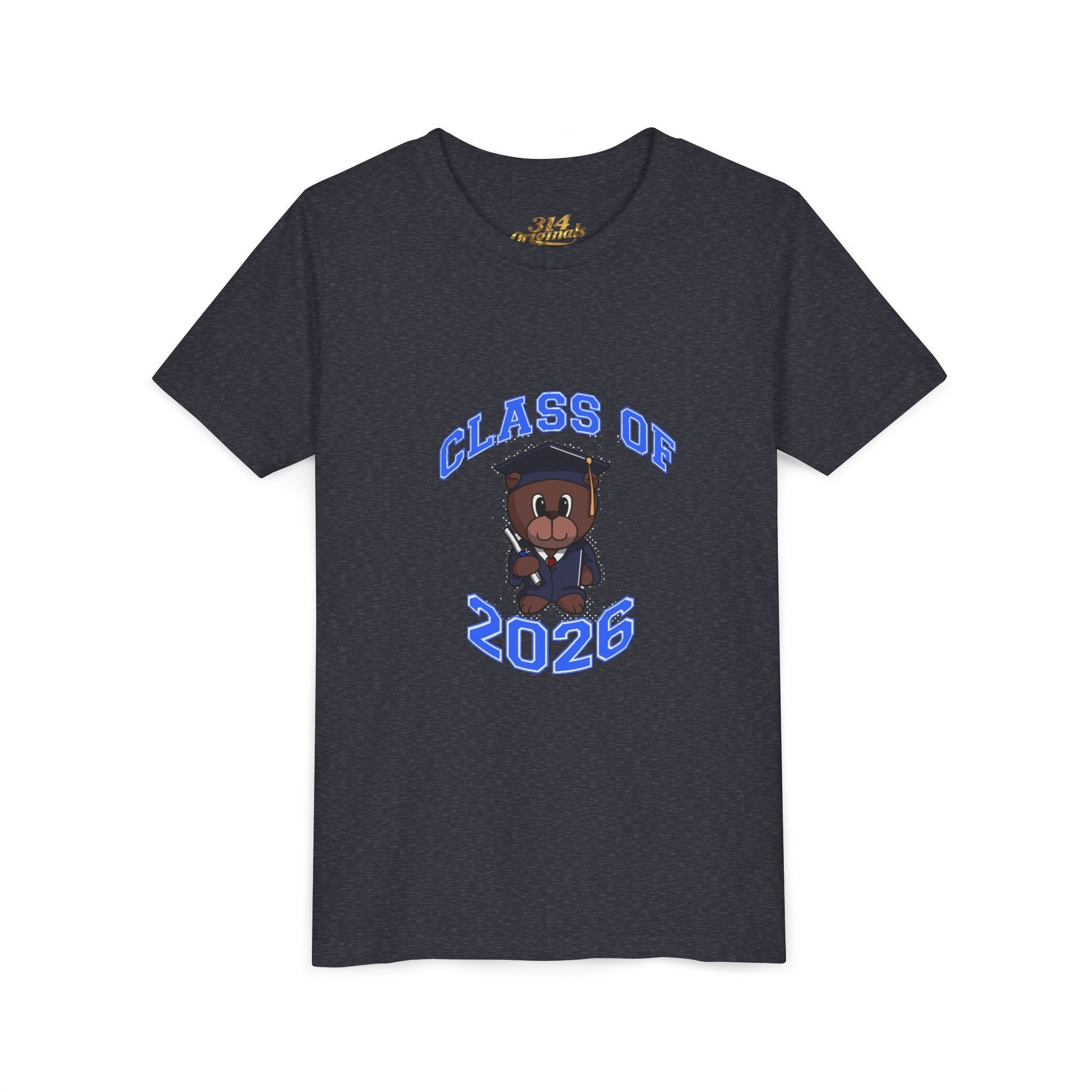Class of 2026 Kids Graduation T‑Shirt — Cute Graduate Bear Youth Tee - 314 Originals
