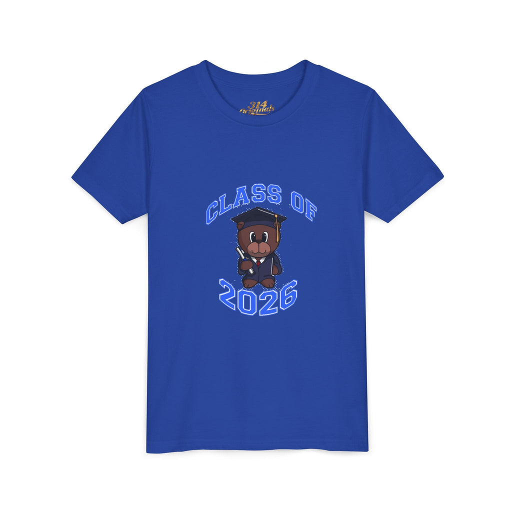 Class of 2026 Kids Graduation T‑Shirt — Cute Graduate Bear Youth Tee - 314 Originals
