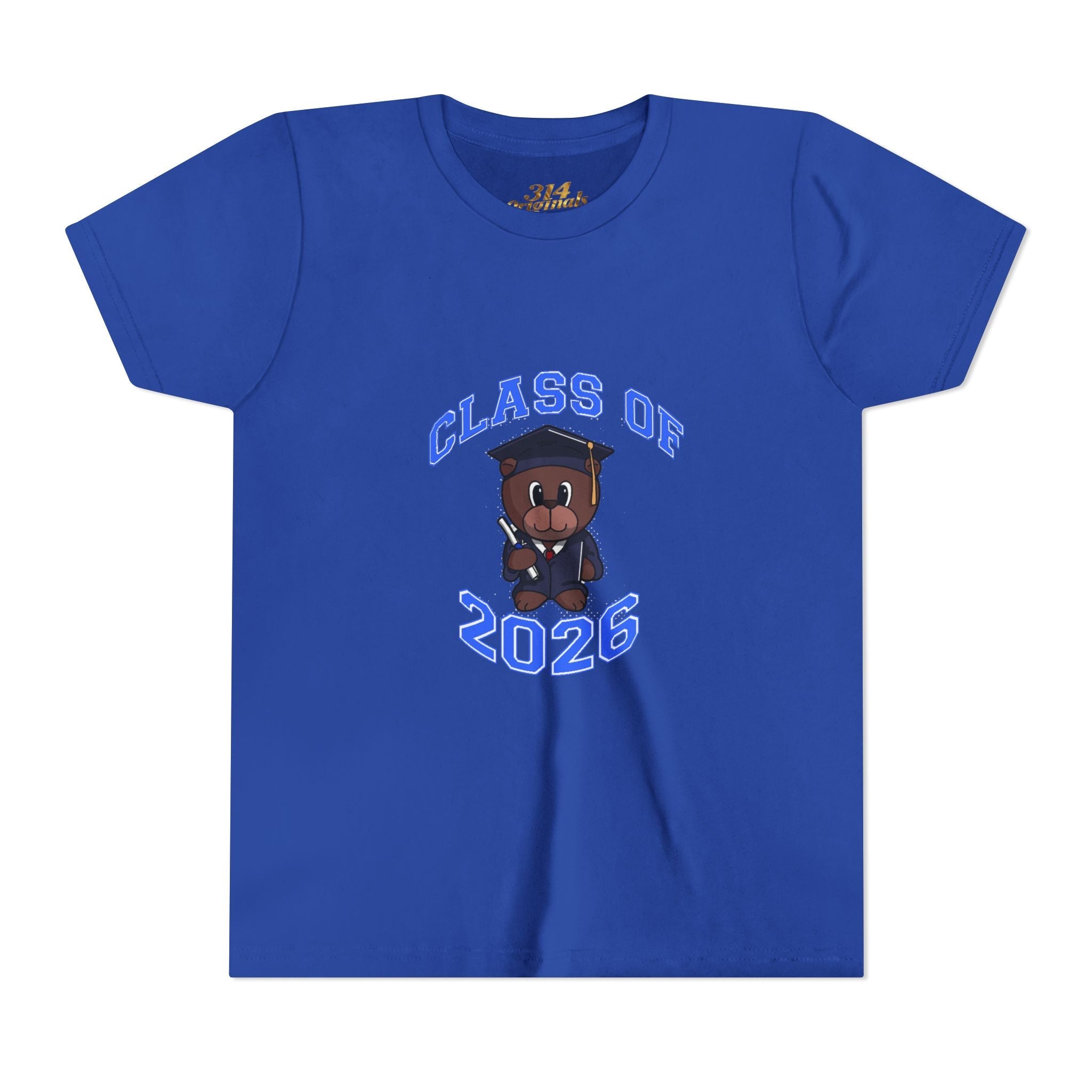 Class of 2026 Kids Graduation T‑Shirt — Cute Graduate Bear Youth Tee - 314 Originals
