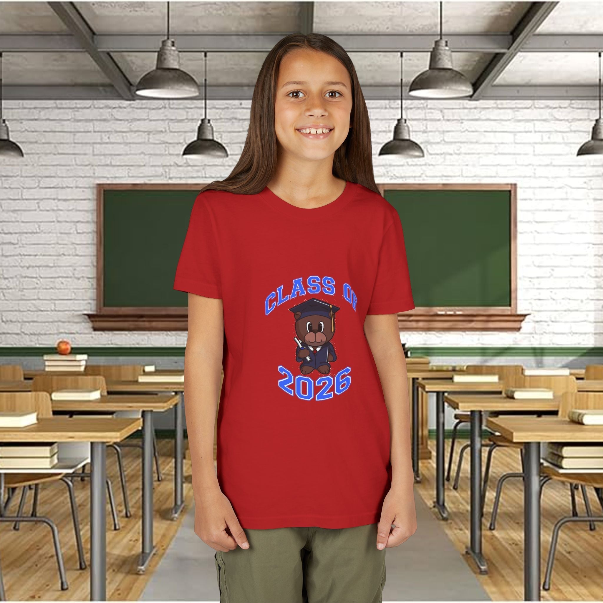 Class of 2026 Kids Graduation T‑Shirt — Cute Graduate Bear Youth Tee - 314 Originals
