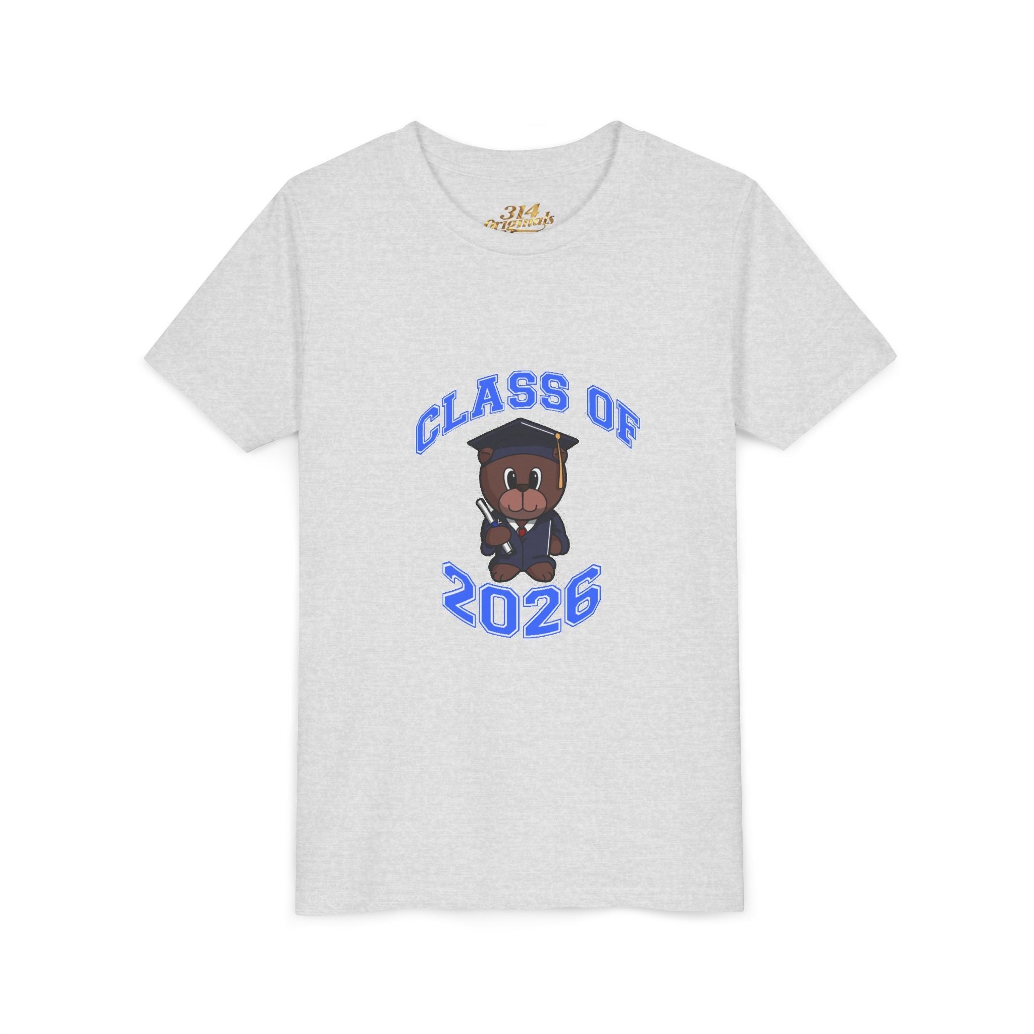 Class of 2026 Kids Graduation T‑Shirt — Cute Graduate Bear Youth Tee - 314 Originals