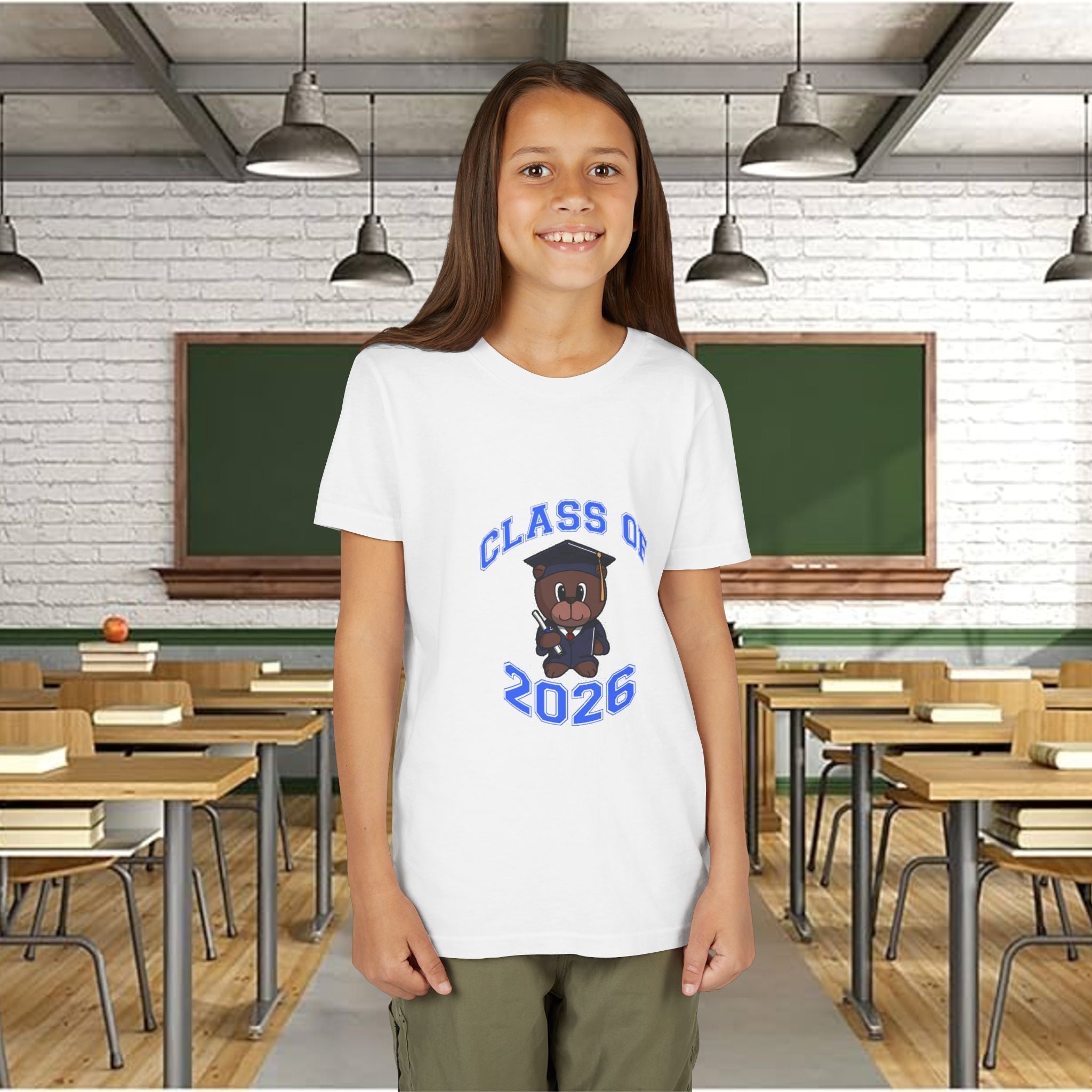 Class of 2026 Kids Graduation T‑Shirt — Cute Graduate Bear Youth Tee - 314 Originals