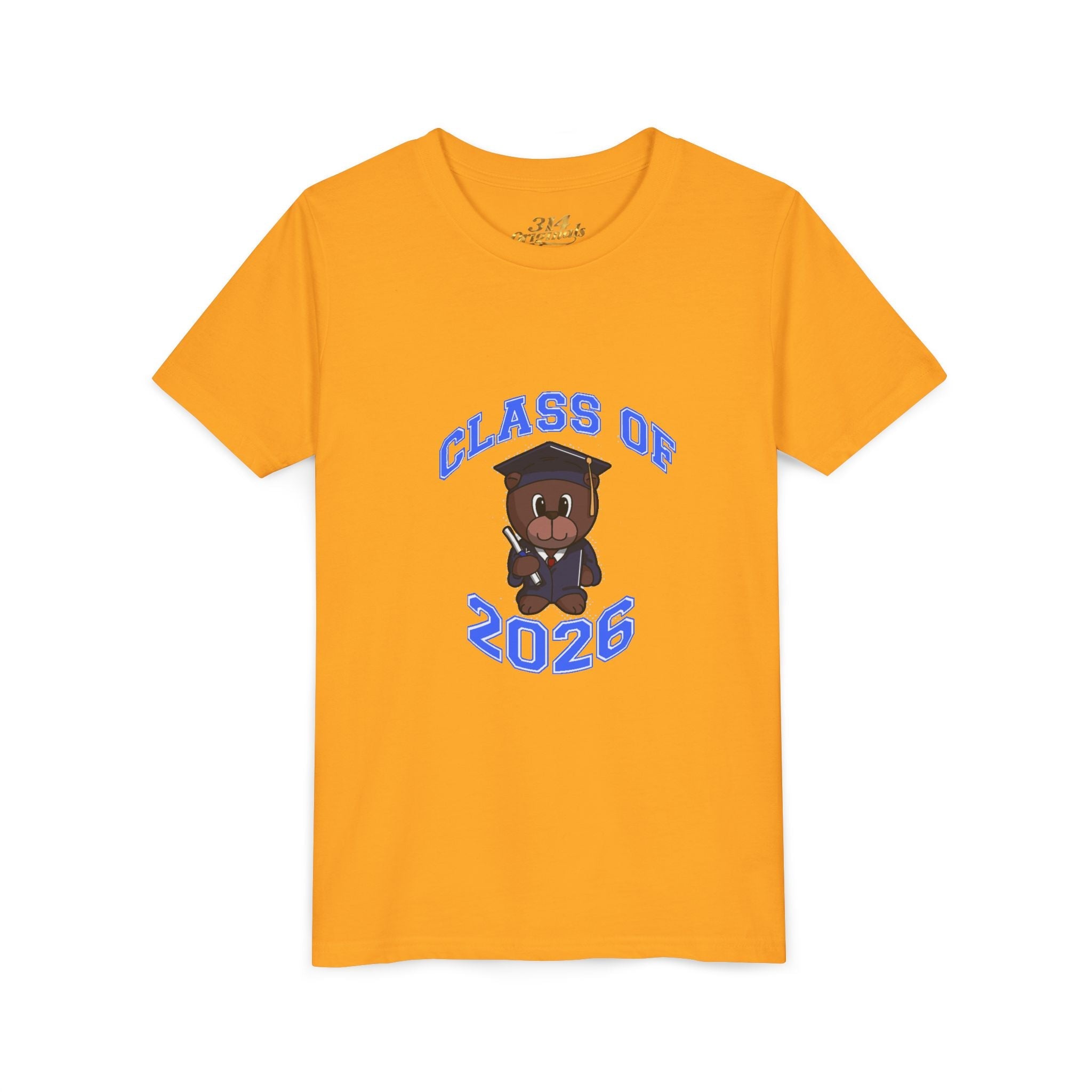 Class of 2026 Kids Graduation T‑Shirt — Cute Graduate Bear Youth Tee - 314 Originals