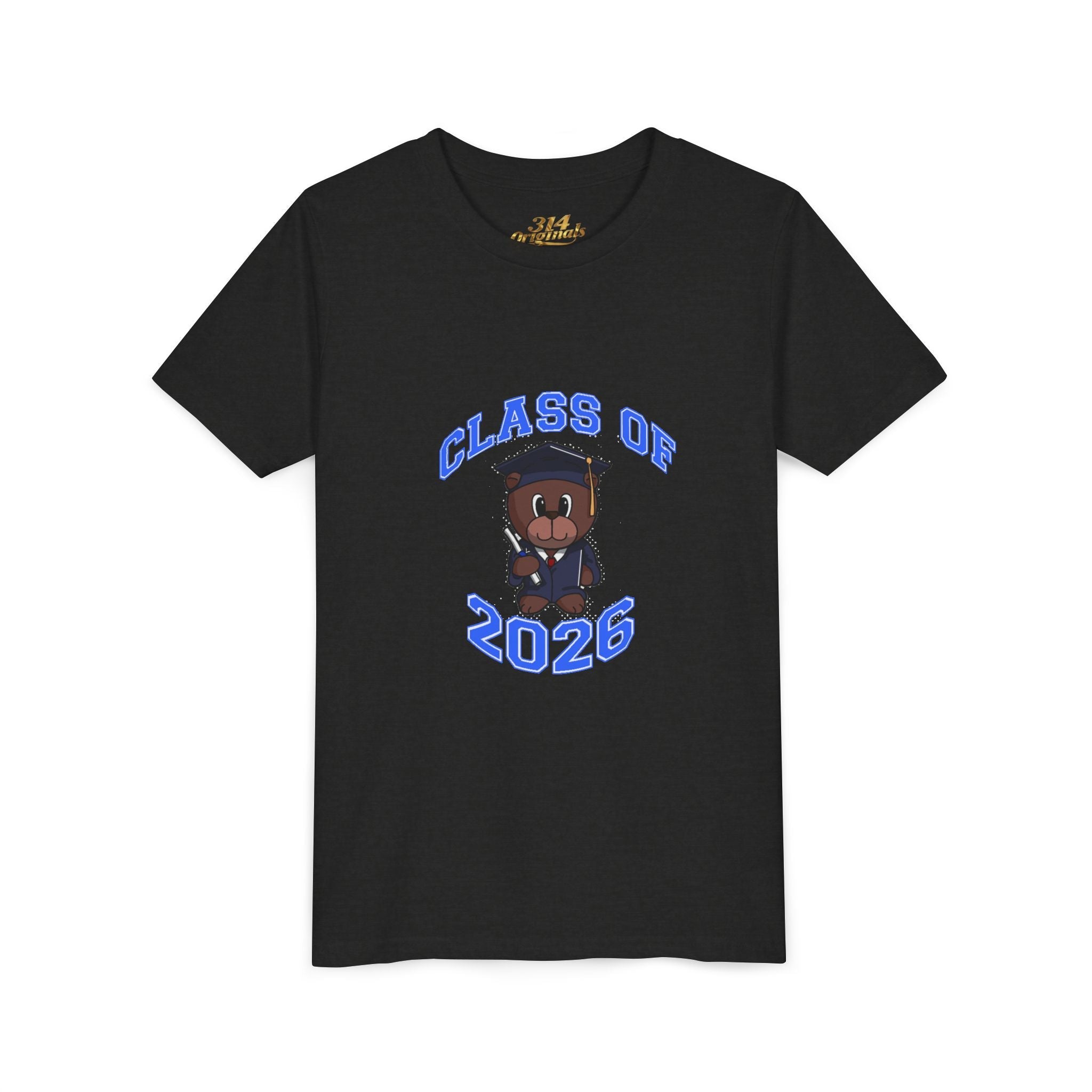 Class of 2026 Kids Graduation T‑Shirt — Cute Graduate Bear Youth Tee - 314 Originals