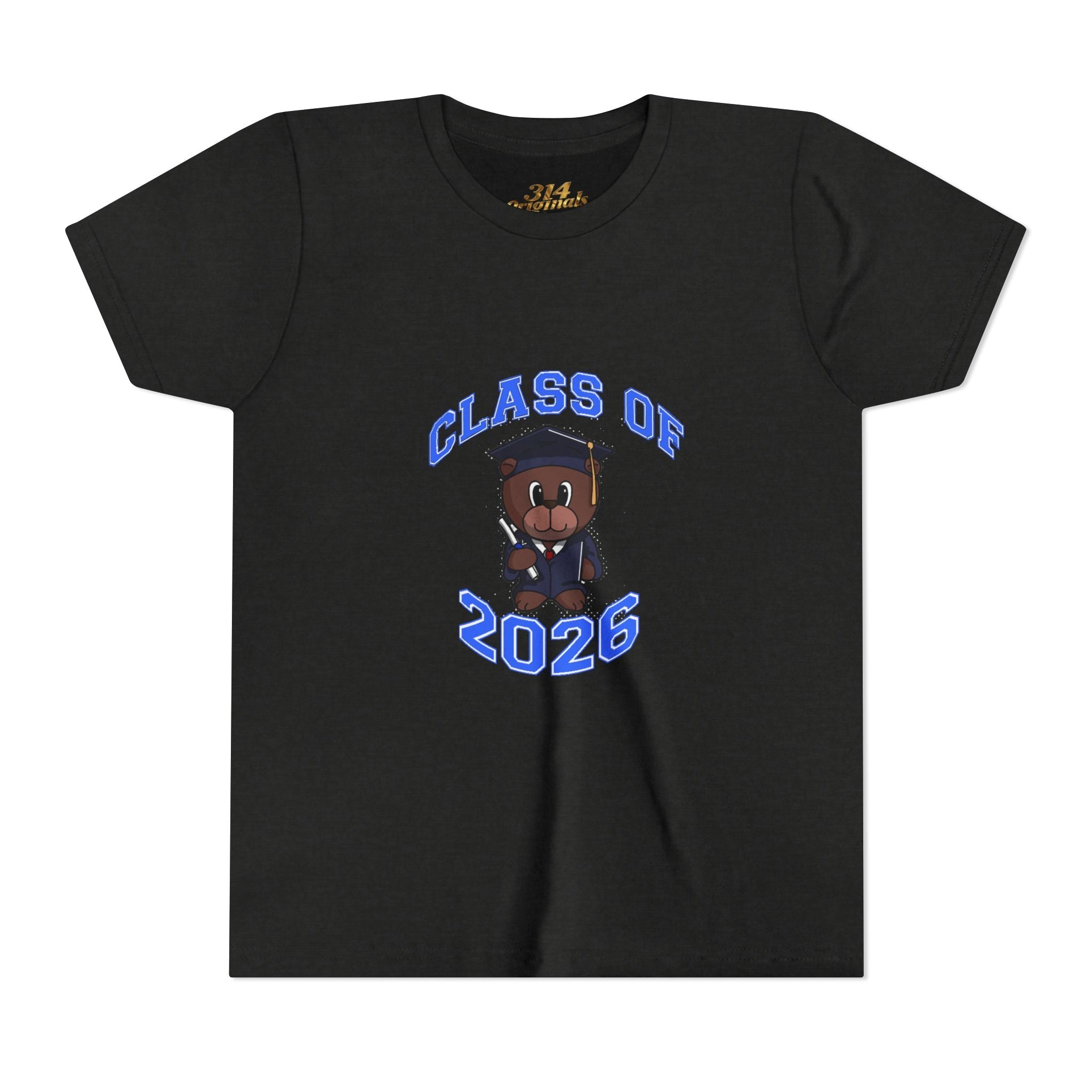 Class of 2026 Kids Graduation T‑Shirt — Cute Graduate Bear Youth Tee - 314 Originals