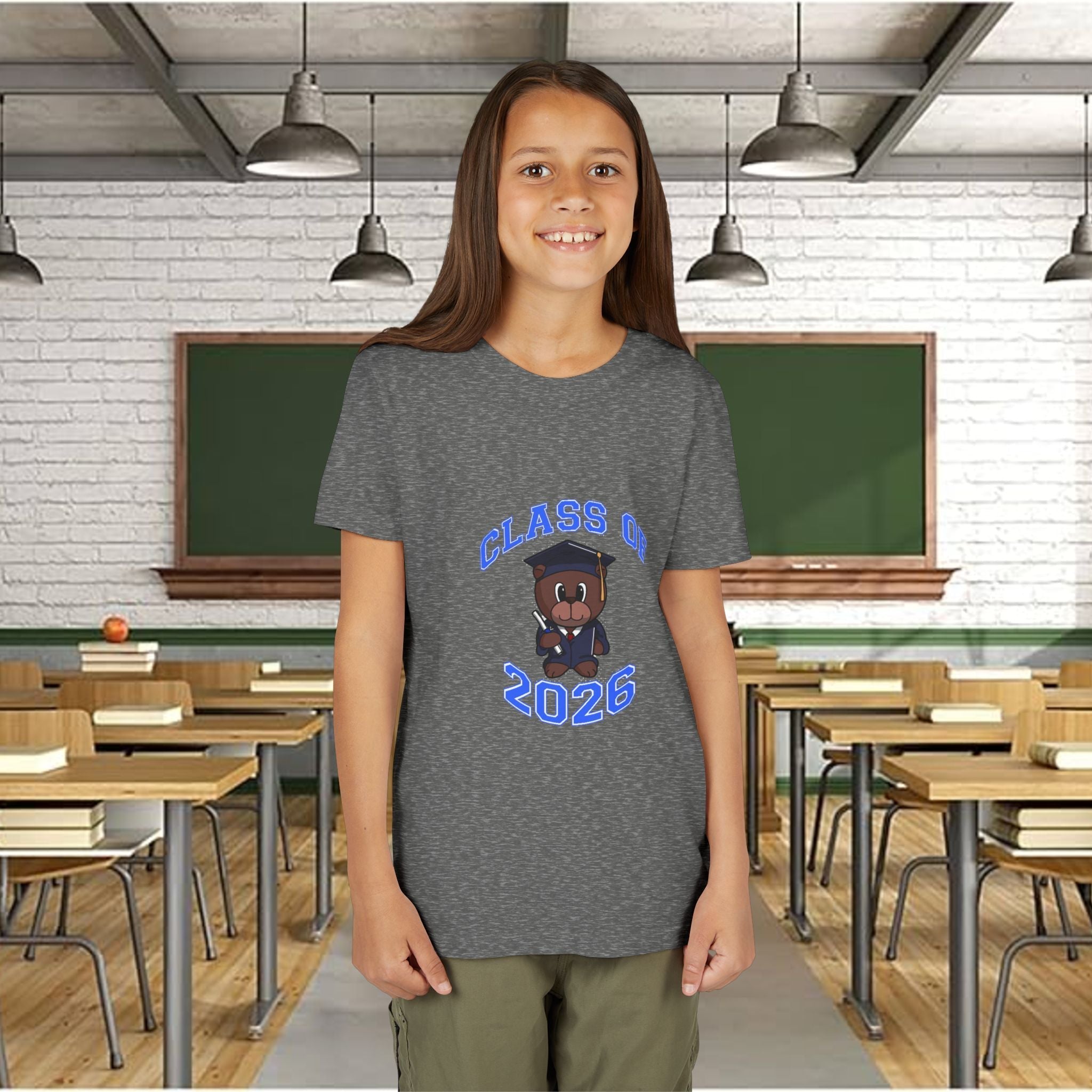 Class of 2026 Kids Graduation T‑Shirt — Cute Graduate Bear Youth Tee - 314 Originals