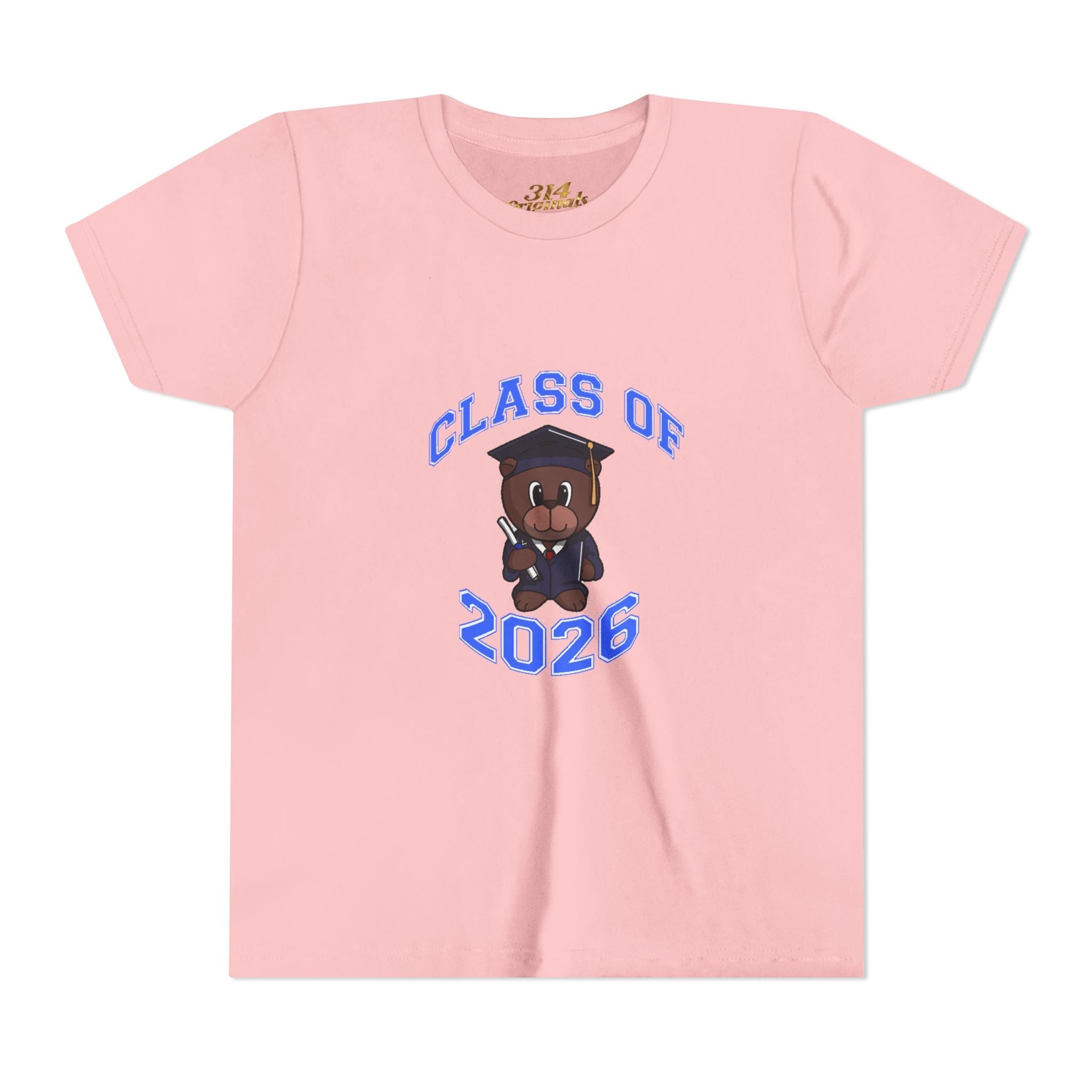 Class of 2026 Kids Graduation T‑Shirt — Cute Graduate Bear Youth Tee - 314 Originals