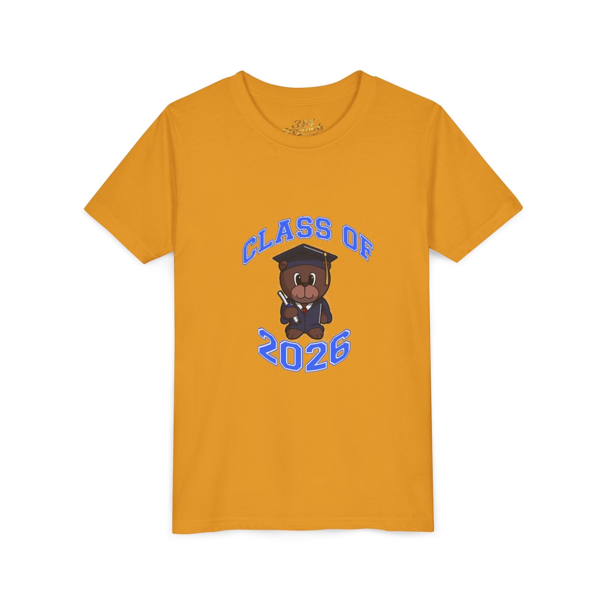 Class of 2026 Kids Graduation T‑Shirt — Cute Graduate Bear Youth Tee - 314 Originals
