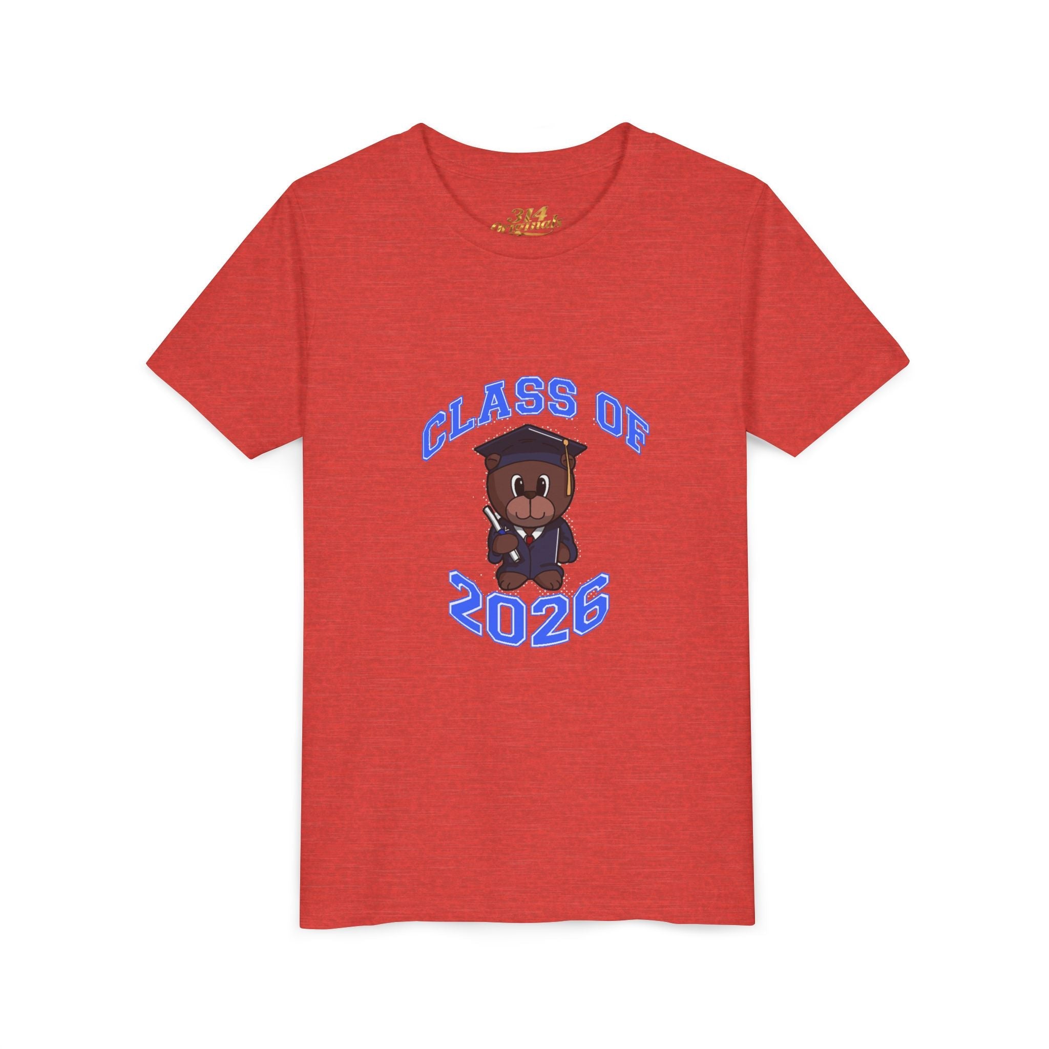 Class of 2026 Kids Graduation T‑Shirt — Cute Graduate Bear Youth Tee - 314 Originals