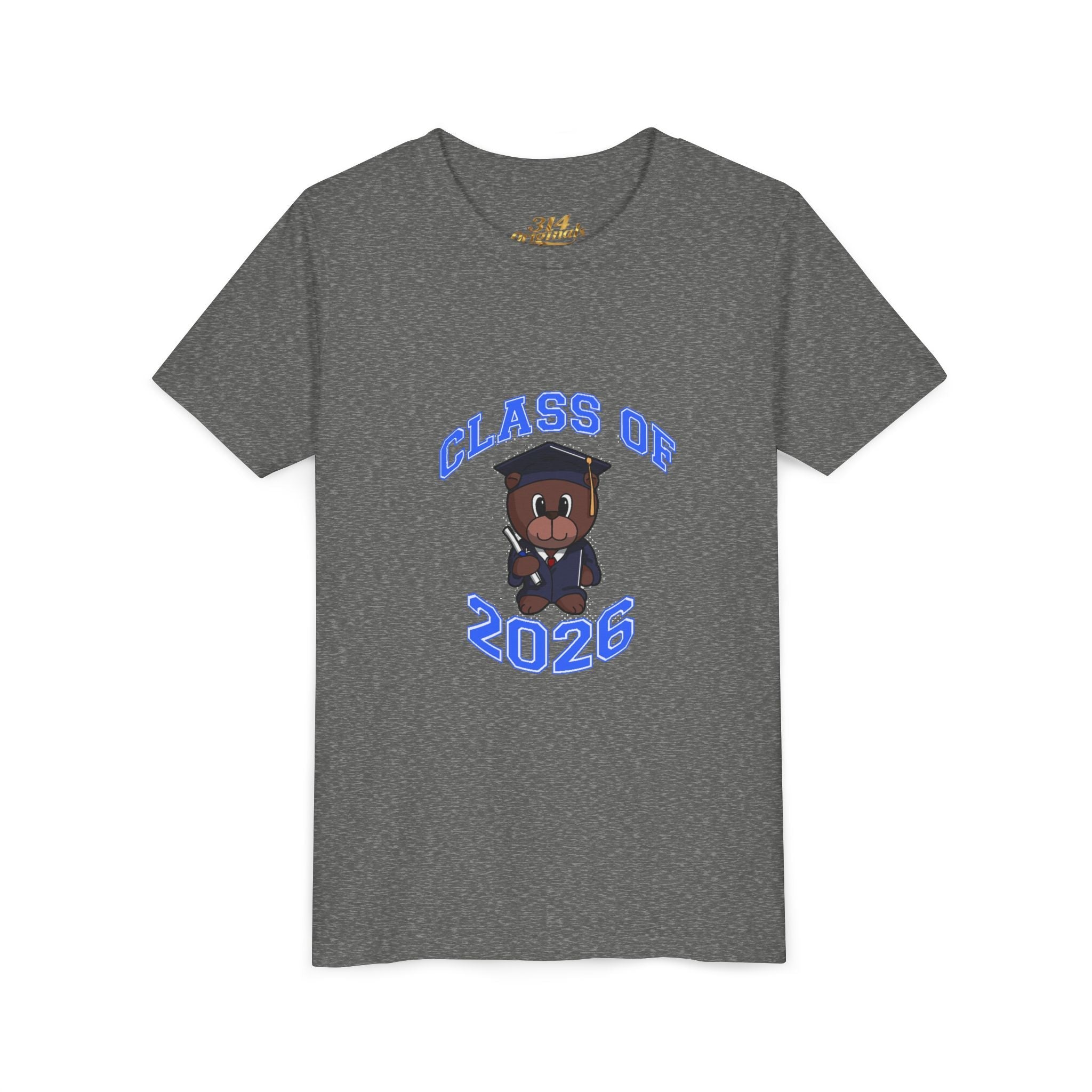 Class of 2026 Kids Graduation T‑Shirt — Cute Graduate Bear Youth Tee - 314 Originals