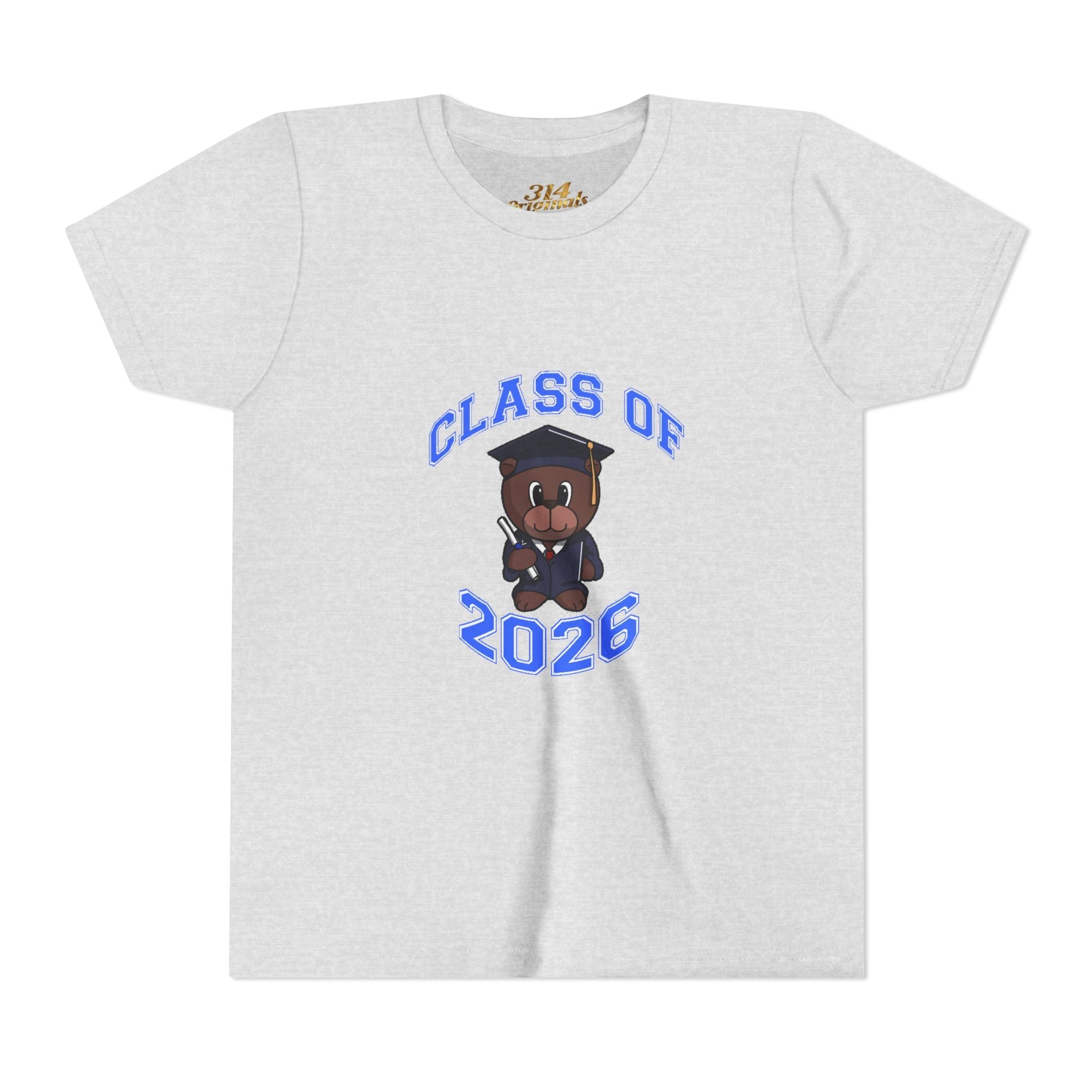 Class of 2026 Kids Graduation T‑Shirt — Cute Graduate Bear Youth Tee - 314 Originals