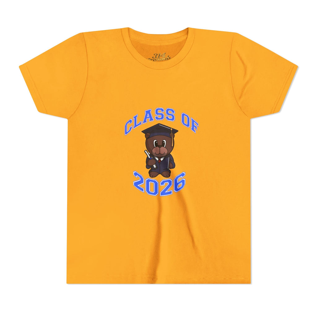 Class of 2026 Kids Graduation T‑Shirt — Cute Graduate Bear Youth Tee - 314 Originals