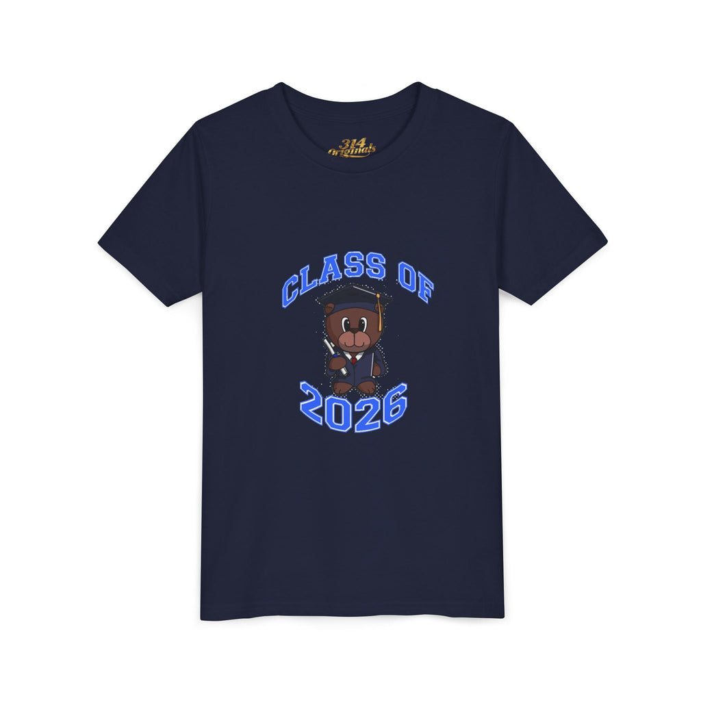 Class of 2026 Kids Graduation T‑Shirt — Cute Graduate Bear Youth Tee - 314 Originals