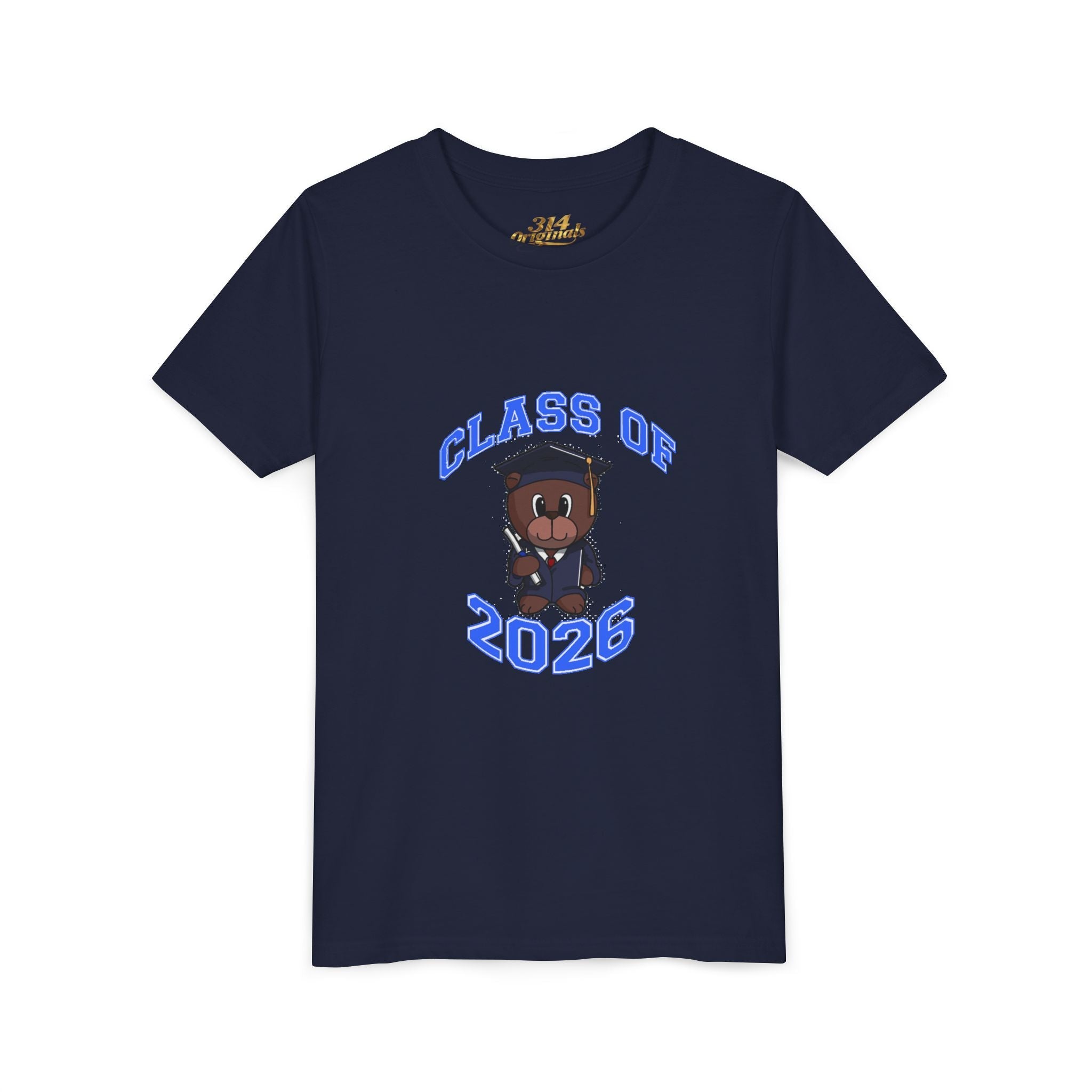 Class of 2026 Kids Graduation T‑Shirt — Cute Graduate Bear Youth Tee - 314 Originals