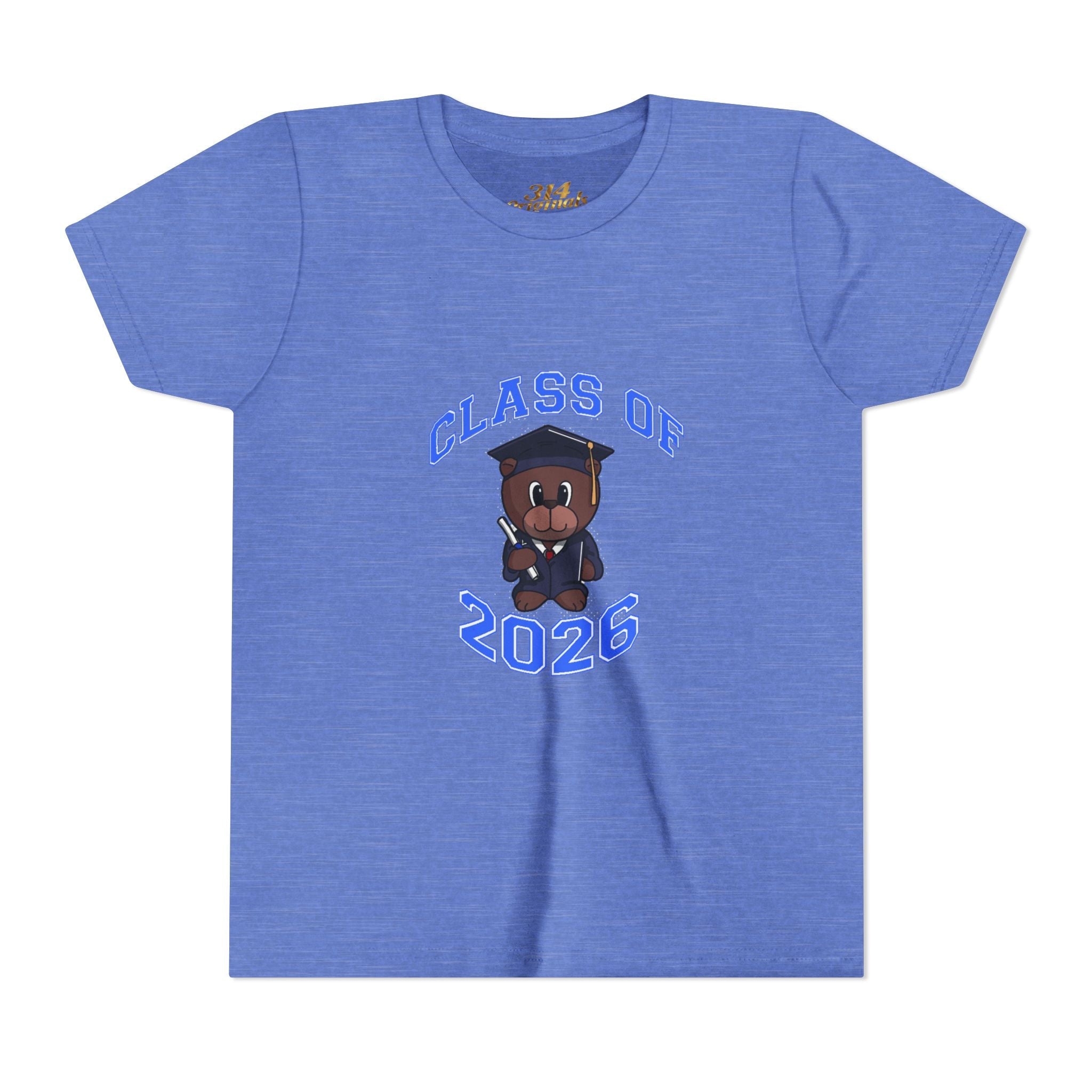 Class of 2026 Kids Graduation T‑Shirt — Cute Graduate Bear Youth Tee - 314 Originals